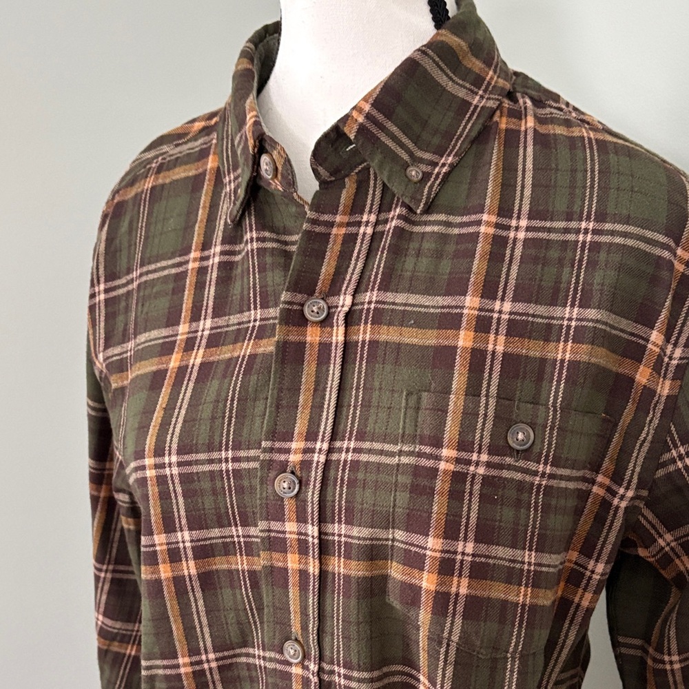 Weatherproof Men's Plaid Shirt in Green and Brown